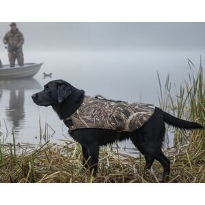Camouflage Neoprene Dog Vest Large Hypothermia Protection Winter Outdoor Water